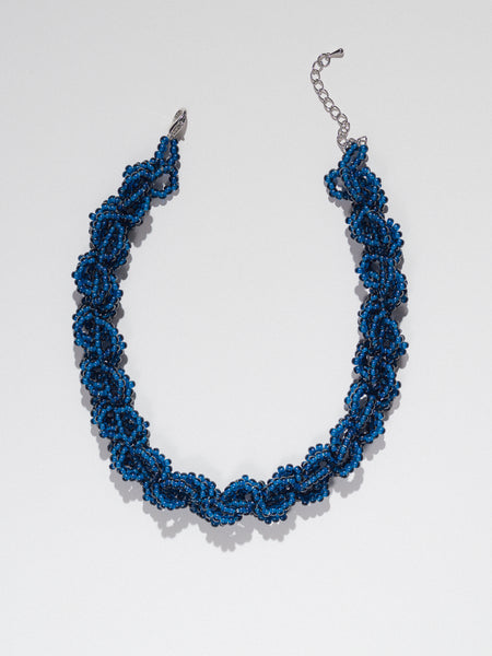 collier Nour bleu nuit