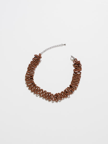 collier Simona marron