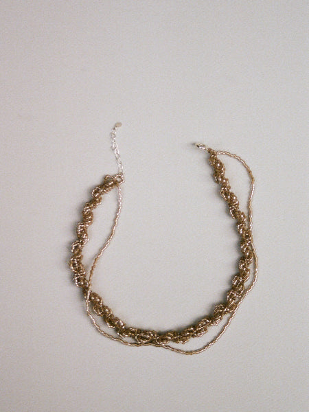 collier Essa brun doré