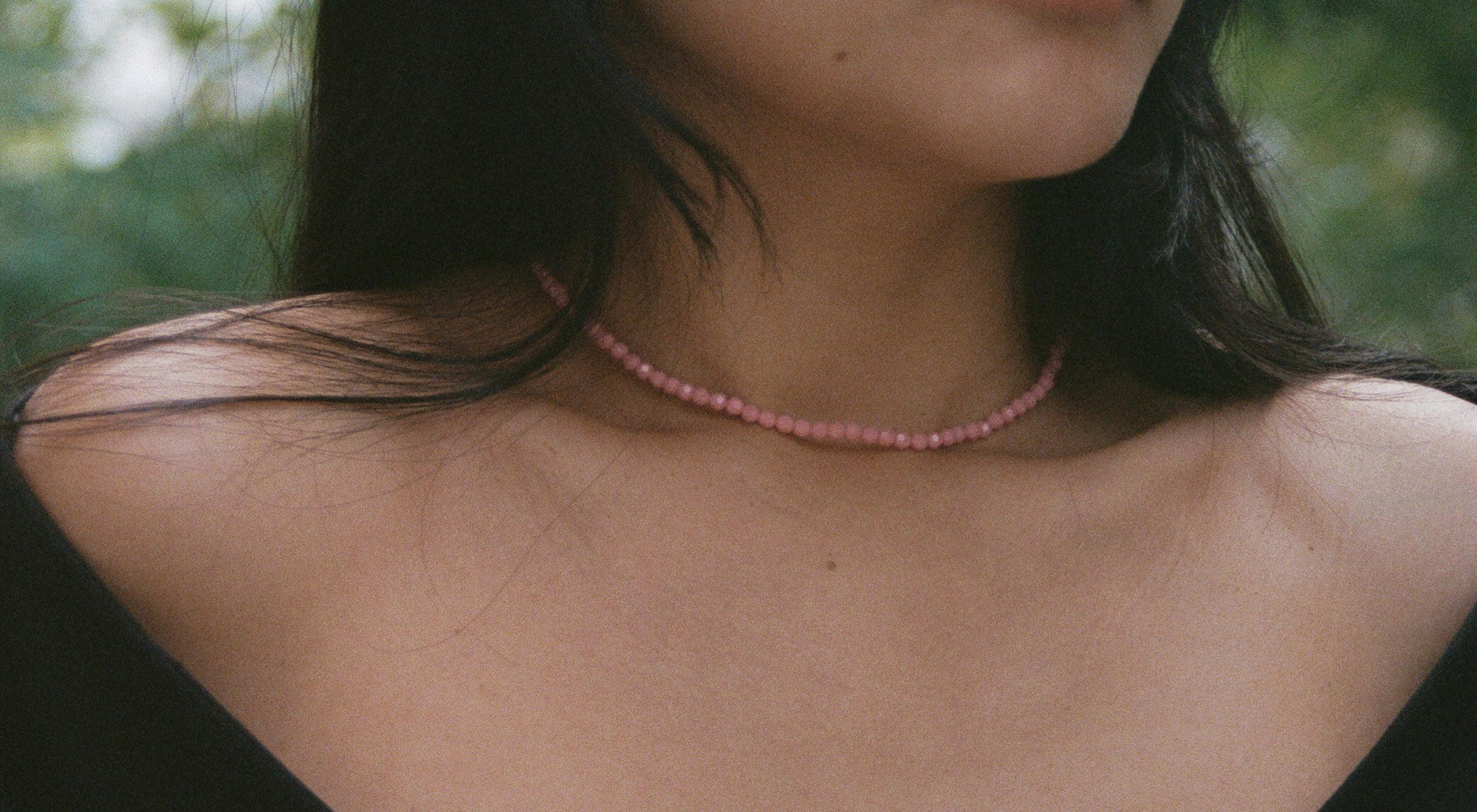 collier Anir blanc turquoise rose