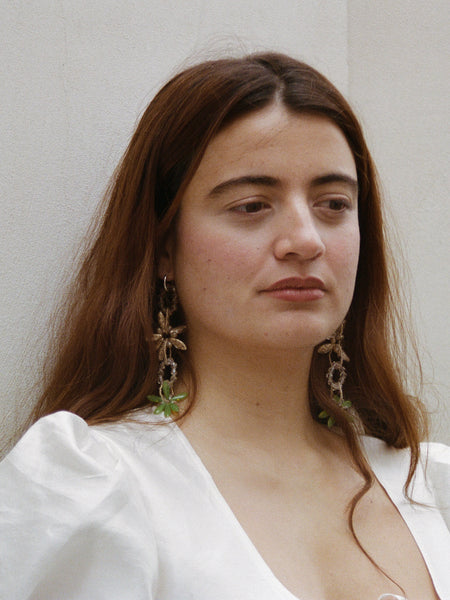 collier Dila grandes boucles miel